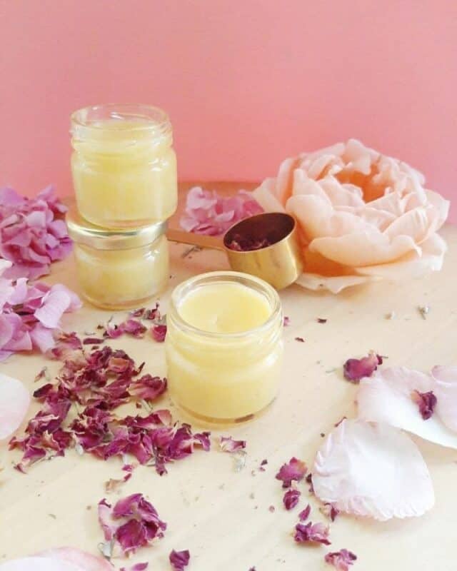 DIY lip balm with shea butter