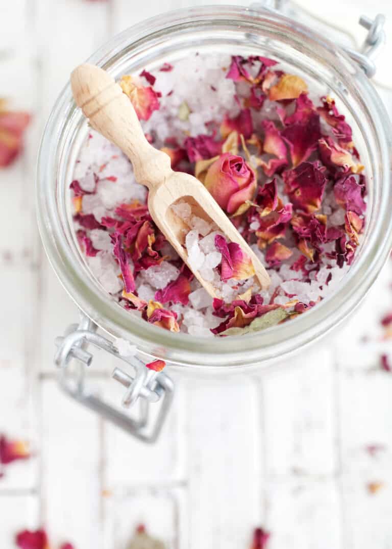 Rose Bath Salts & DIY Foot Soak Recipe