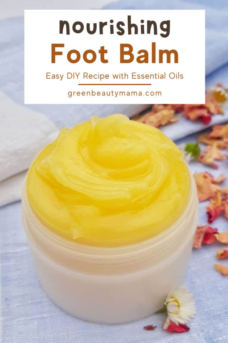 The Best Softening Mint DIY Foot Balm Recipe - greenbeautymama.com