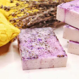 how to make DIY lavender soap