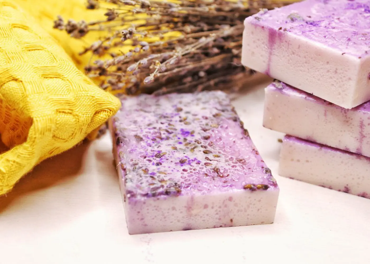 how to make DIY lavender soap