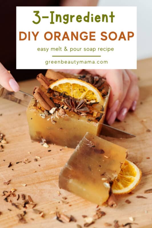 3 ingredients DIY orange soap