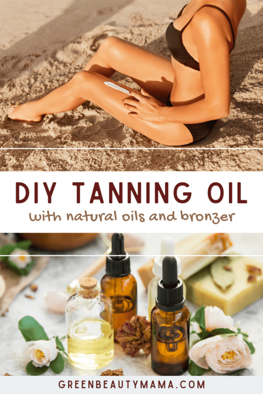 DIY tanning oil with natural oild and bronzer