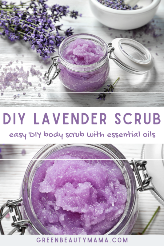 DIY lavender scrub with essential oils